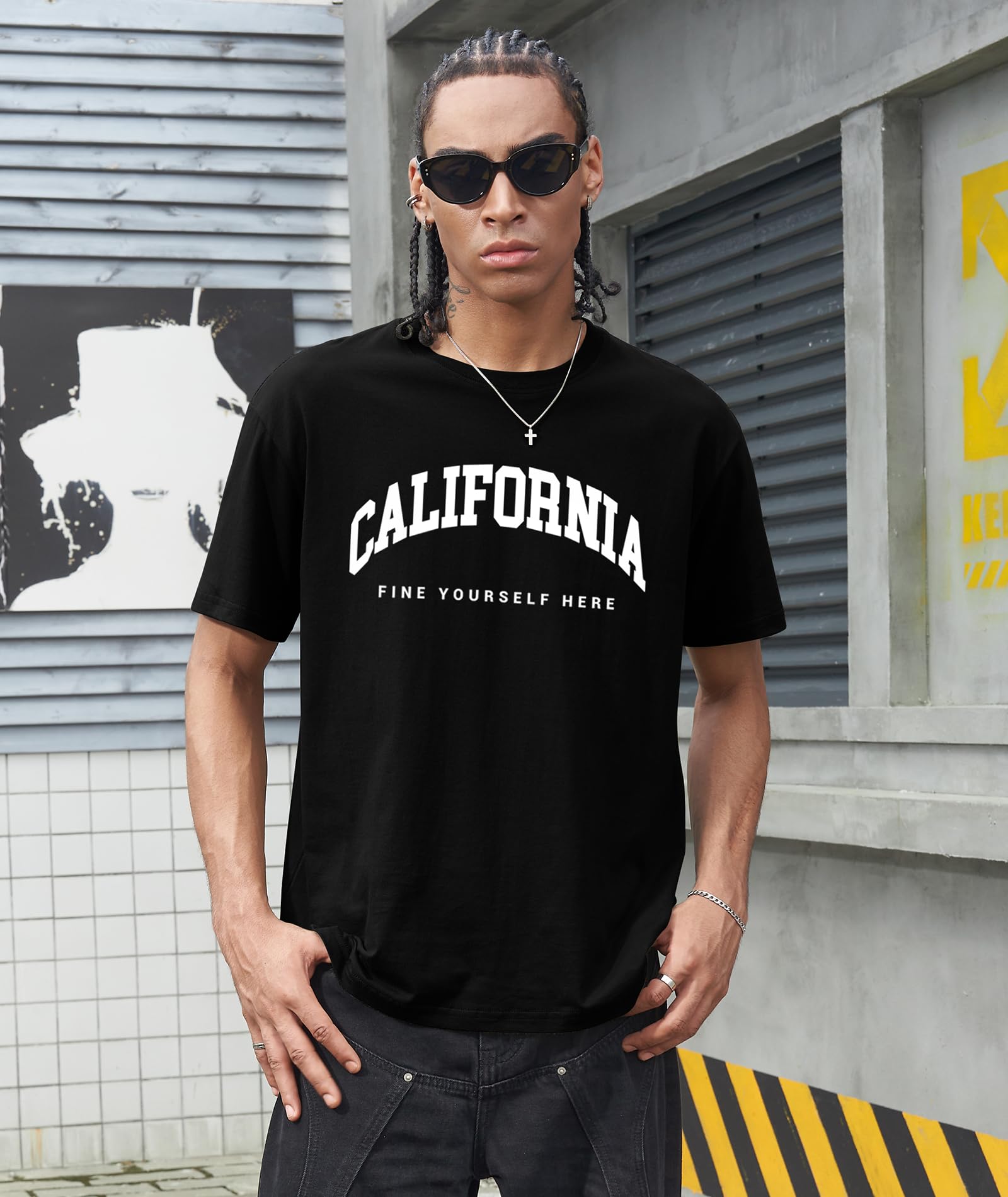 KESIHAN Mens Graphic T Shirts Mens Summer Shirts Round Neck Regular Short Sleeve Casual Vintage Tees