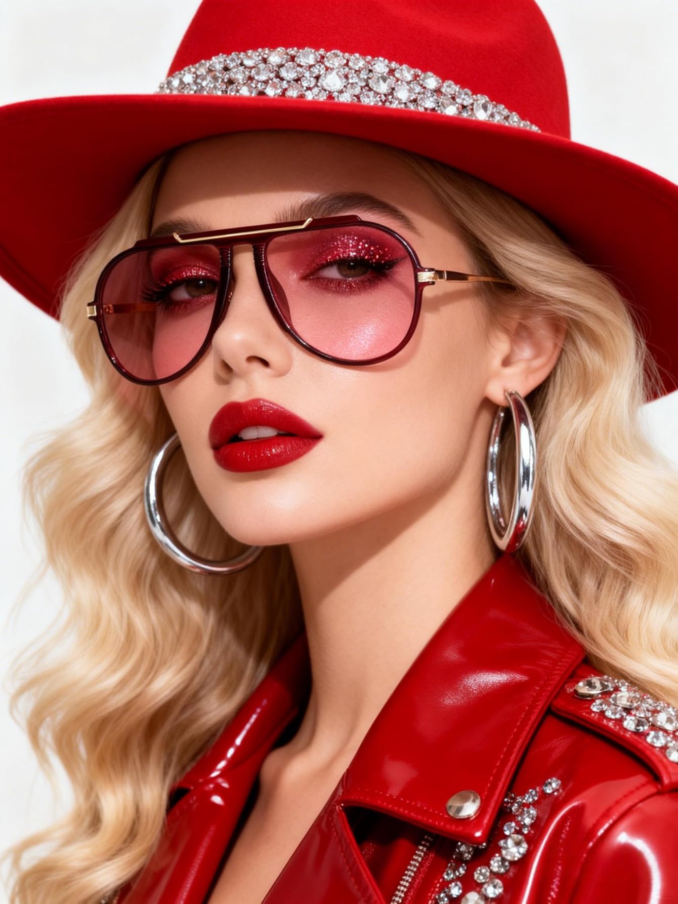 GUVIVI Oversized Aviator Sunglasses for Women Men 2026 70s Retro Gold Metal Sun Glasses Tangle Free Square Aviators