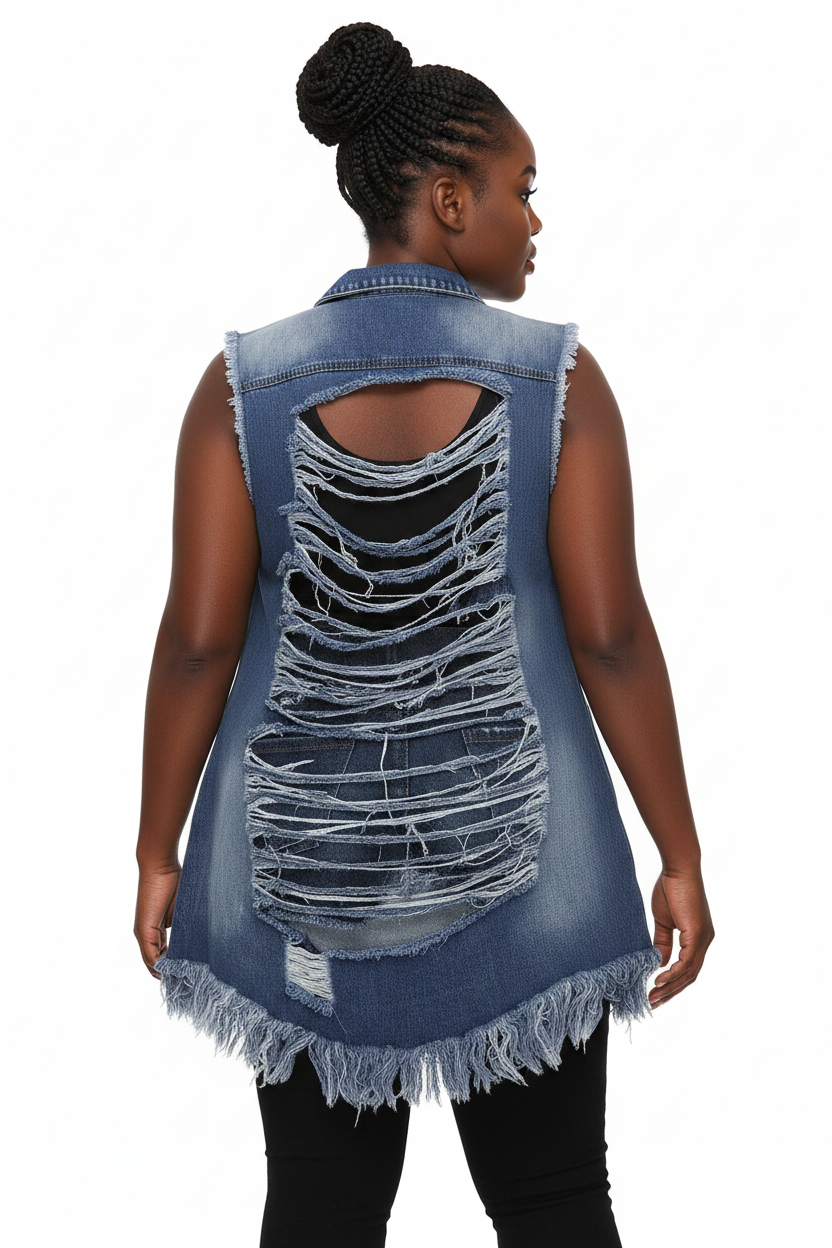 Distressed Denim Jacket