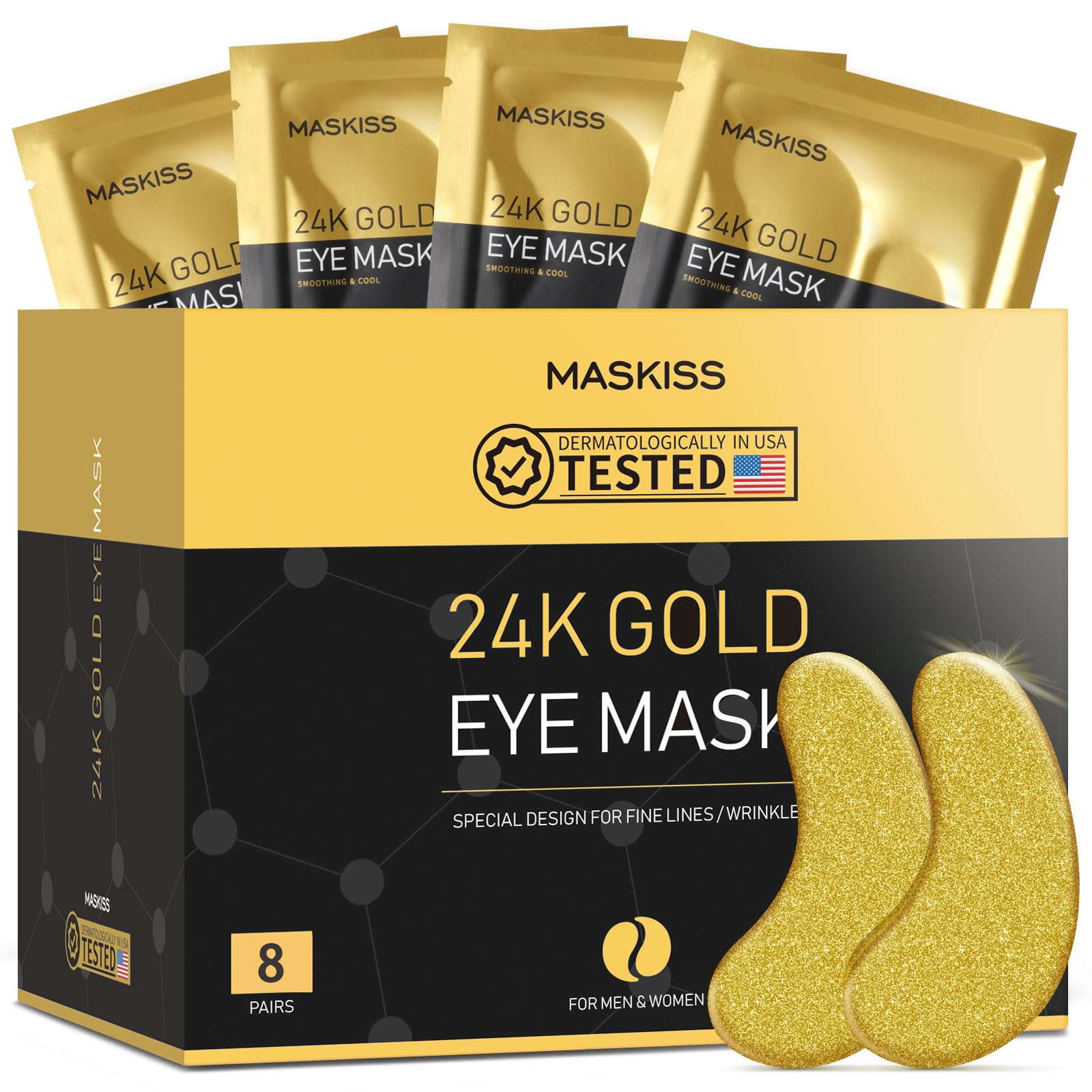 Maskiss Under Eye Patches, eye mask, Collagen Skin Care Products, Eye Patches for Puffy Eyes, eye masks for dark circles and puffiness