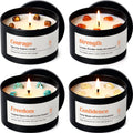 AOOVOO Crystal Candles Set for Women - 4 Pack 26 oz Soy Wax Candles for Home Scented, 200 Hour Long Lasting Candle
