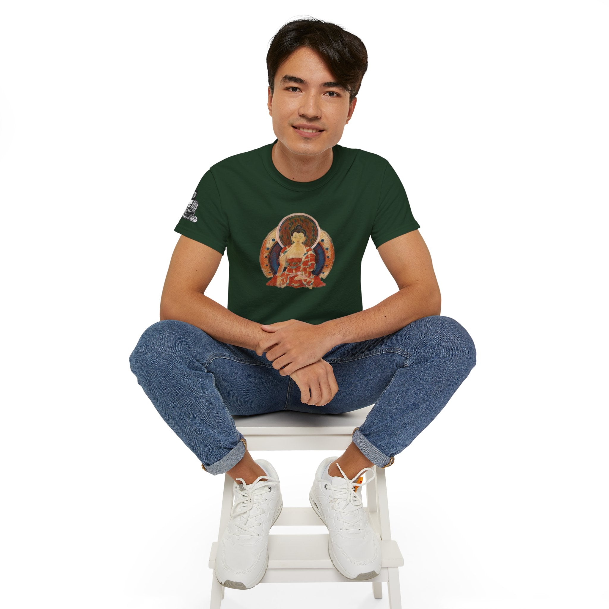 Fine Art Buddha Oil Paint Print Unisex Ultra Cotton Tee