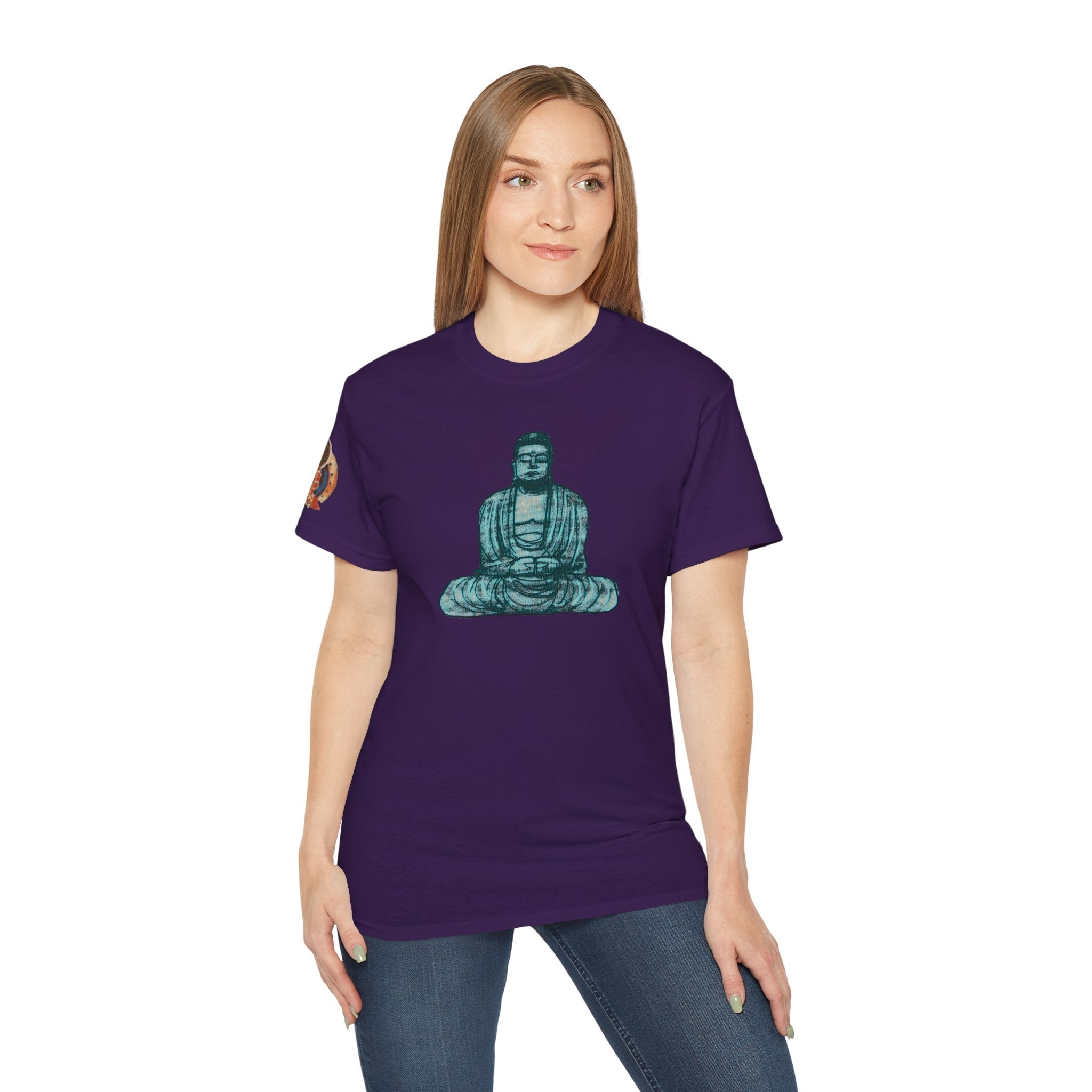 Fine Art Buddha Chalk Drawing Print Unisex Ultra Cotton Tee