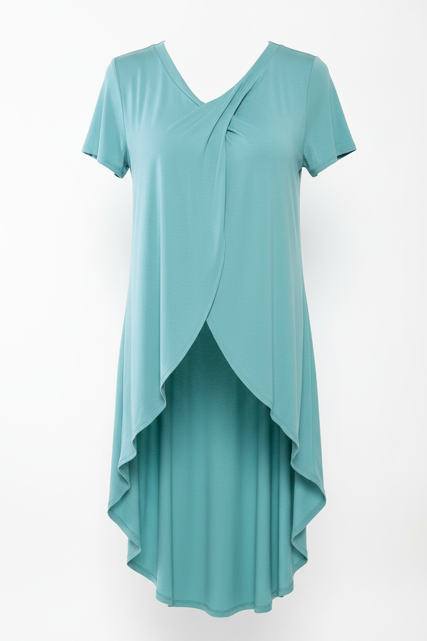 Twisted Turquoise Tunic Top