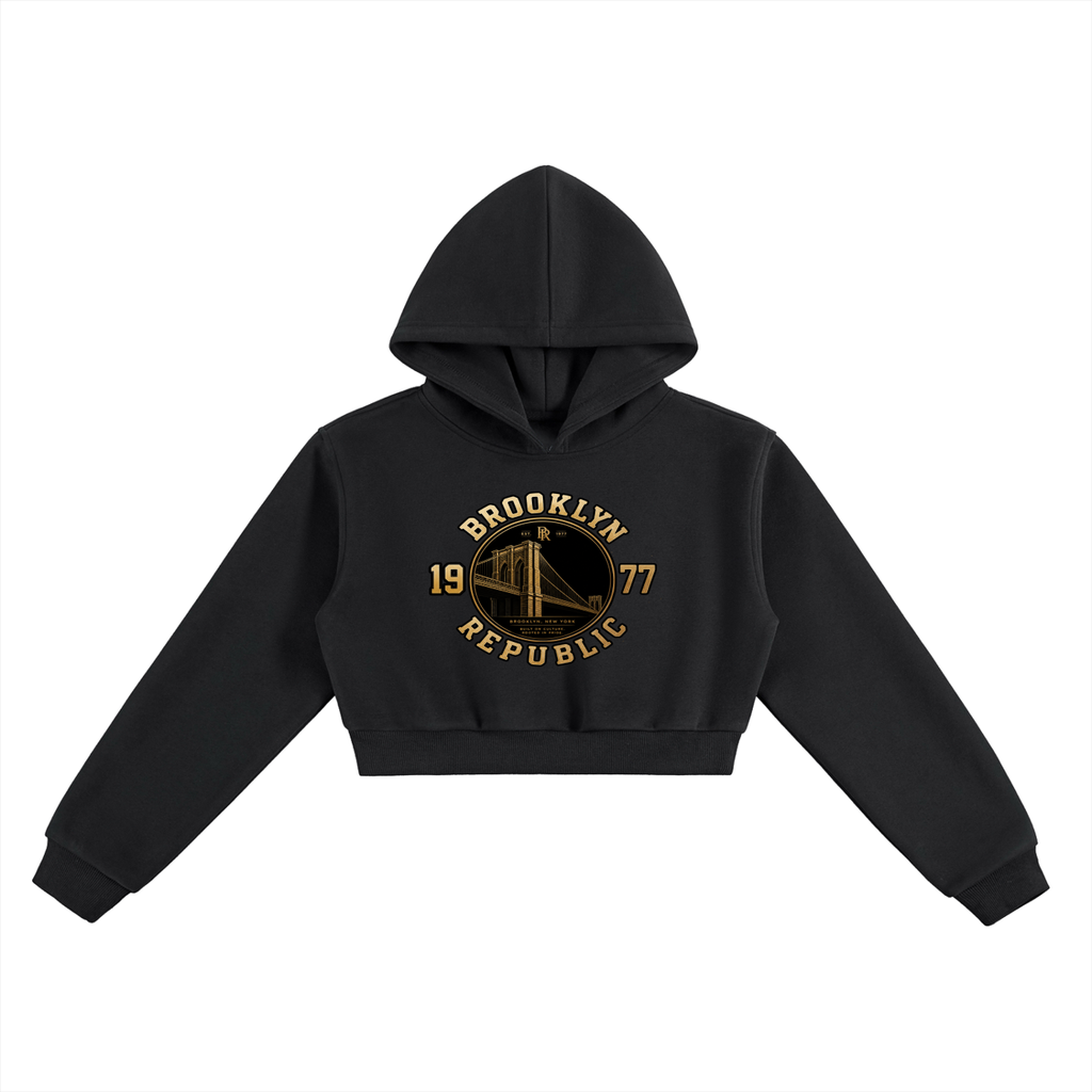 "Brooklyn Republic Essentials" Women’s Cropped Hoodie