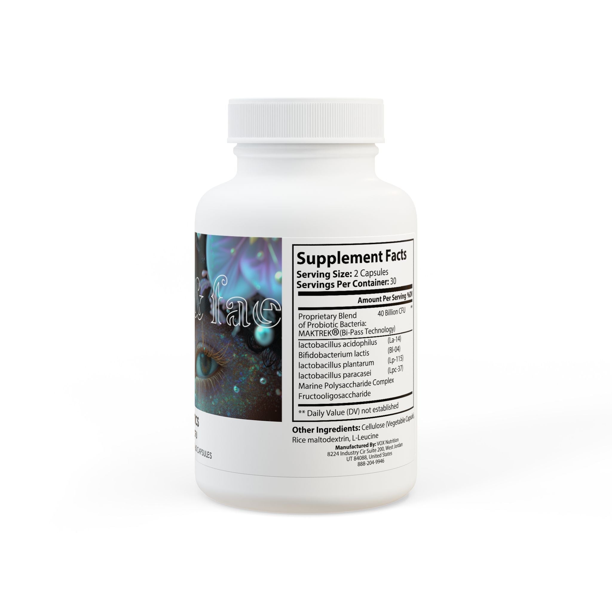 Probiotics Supplement (60 Capsules) by Aziza & Fae