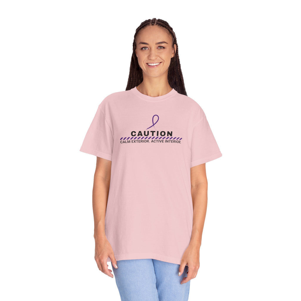 Caution: Calm Exterior. Active Interior. – Epilepsy Awareness T-Shirt