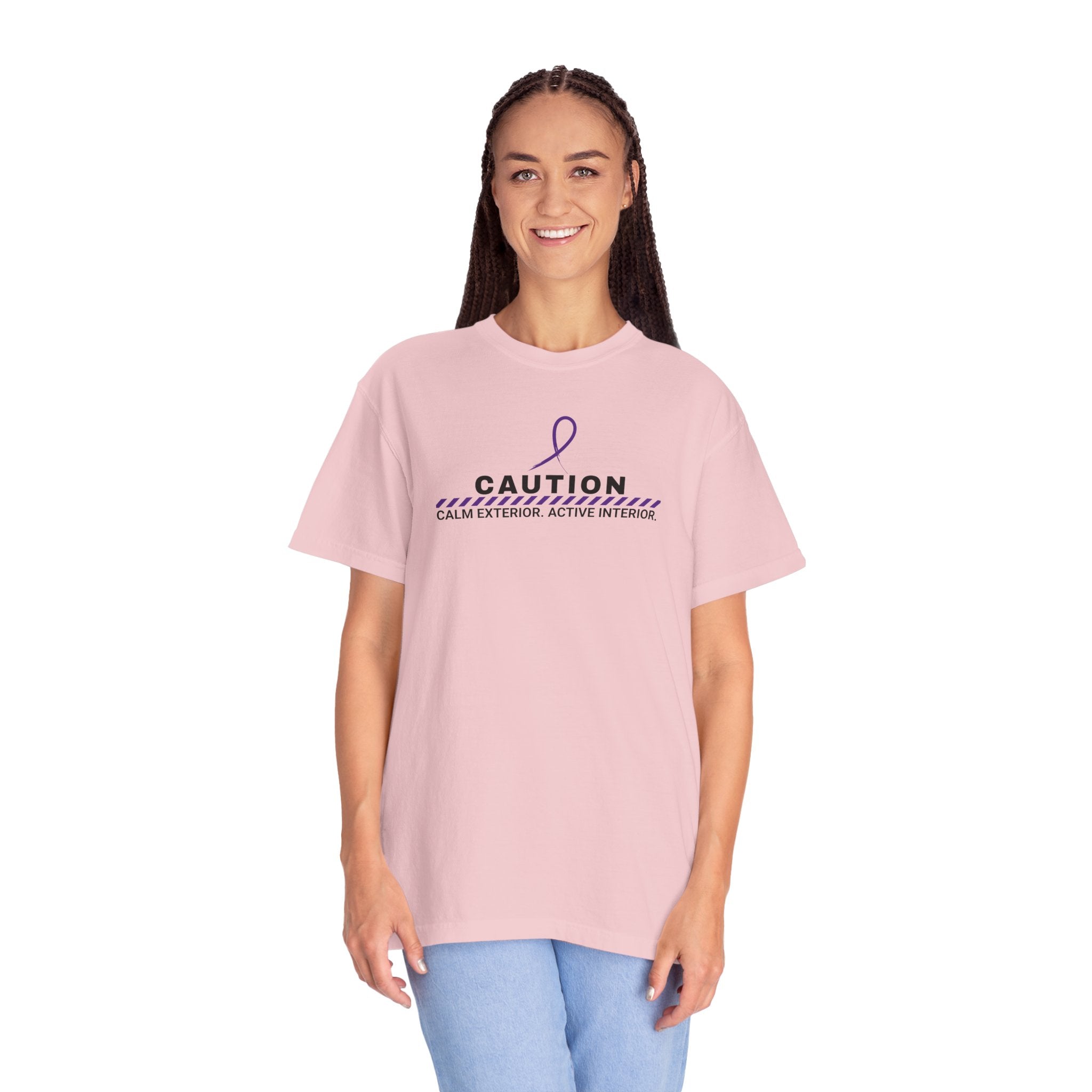 Caution: Calm Exterior. Active Interior. – Epilepsy Awareness T-Shirt