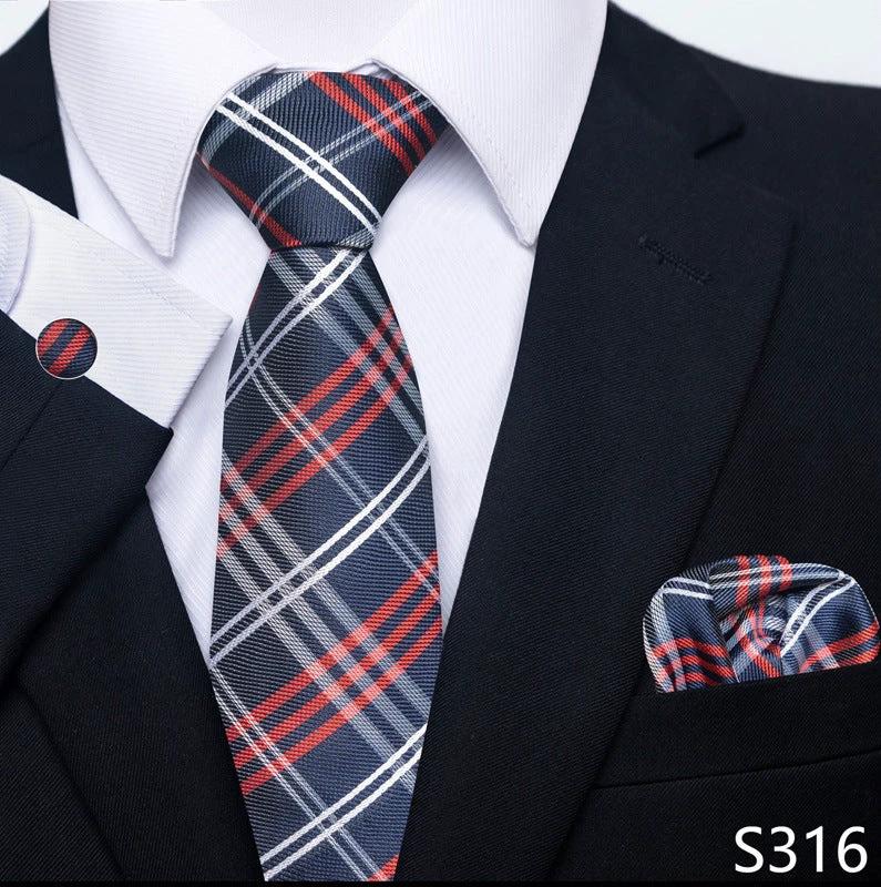 Men's Creative All-match Business Formal Wear Tie Scarf Cufflink Set