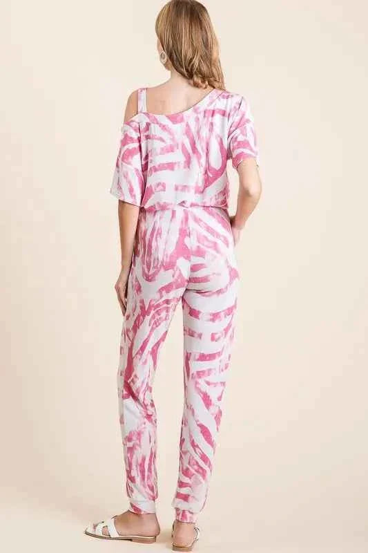 BiBi Zebra Print French Terry Stylish Two-Piece Set