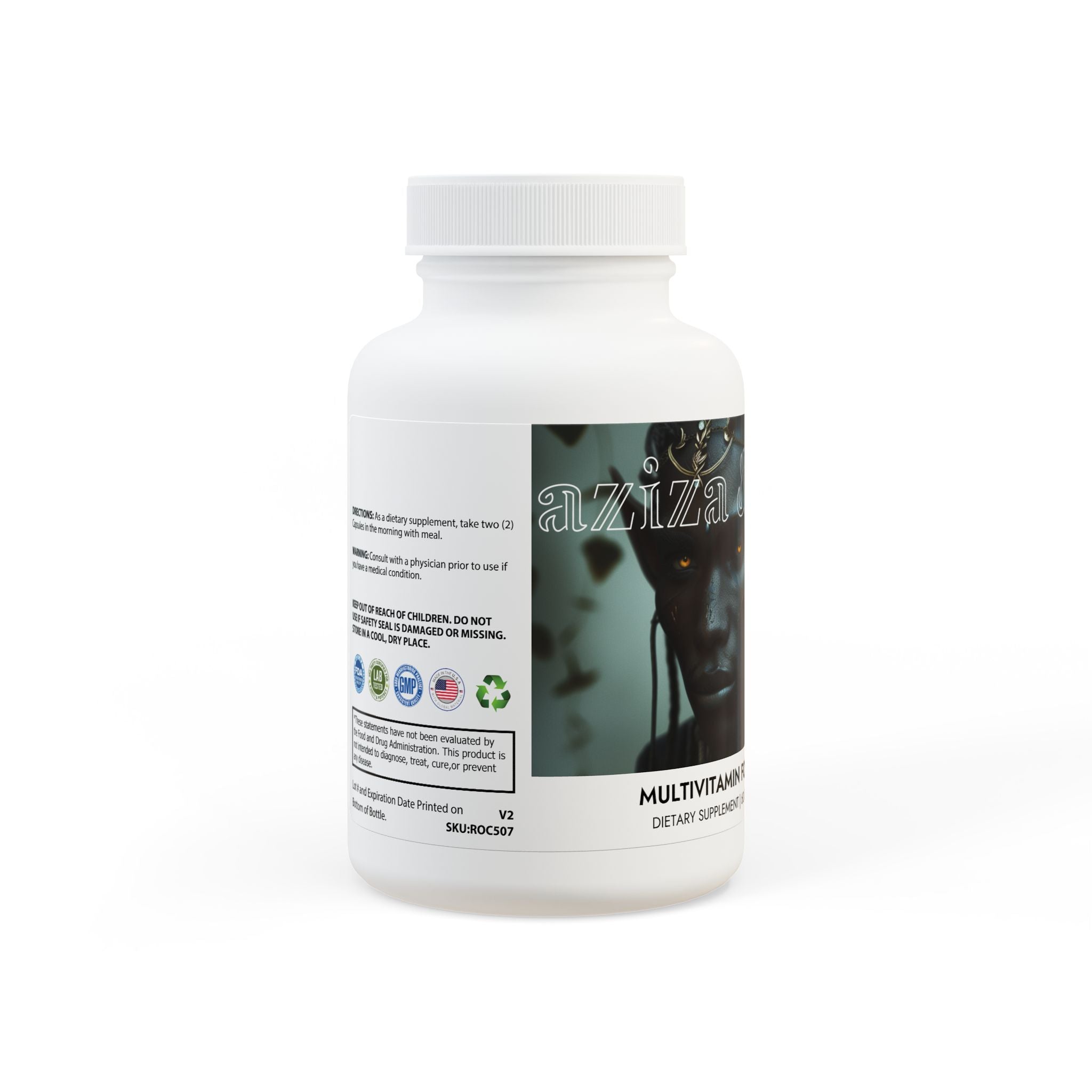 Multivitamin for Men Supplement (60 Capsules) by Aziza & Fae