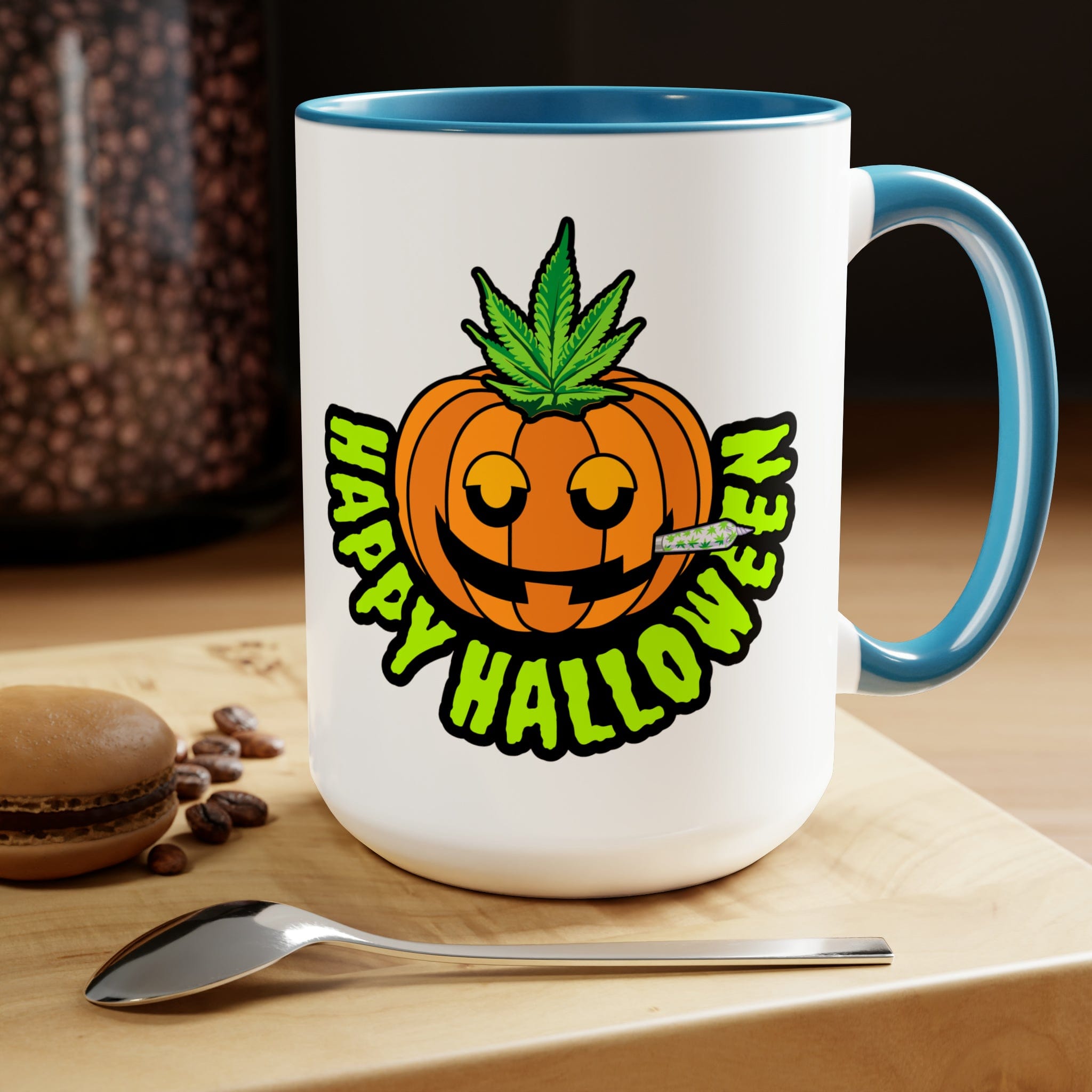 Happy Halloween Pumpkin Stoner 15oz Coffee Mug