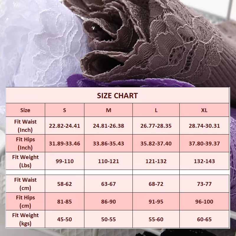 5Pcs/Set Women Lace Seamless Cotton Panties Sexy Brazilian Pants Ribbed Breathable Girls Underwear Soft plus Size Lingerie S-XL
