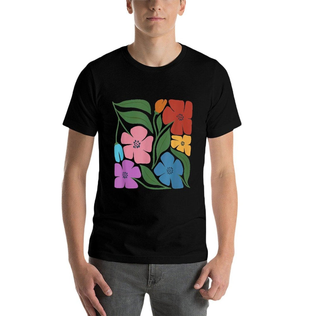 Subtle Pride Wildflower Gay Pride Floral Subtle Queer Pride  Summer-ready Fabric T-Shirt