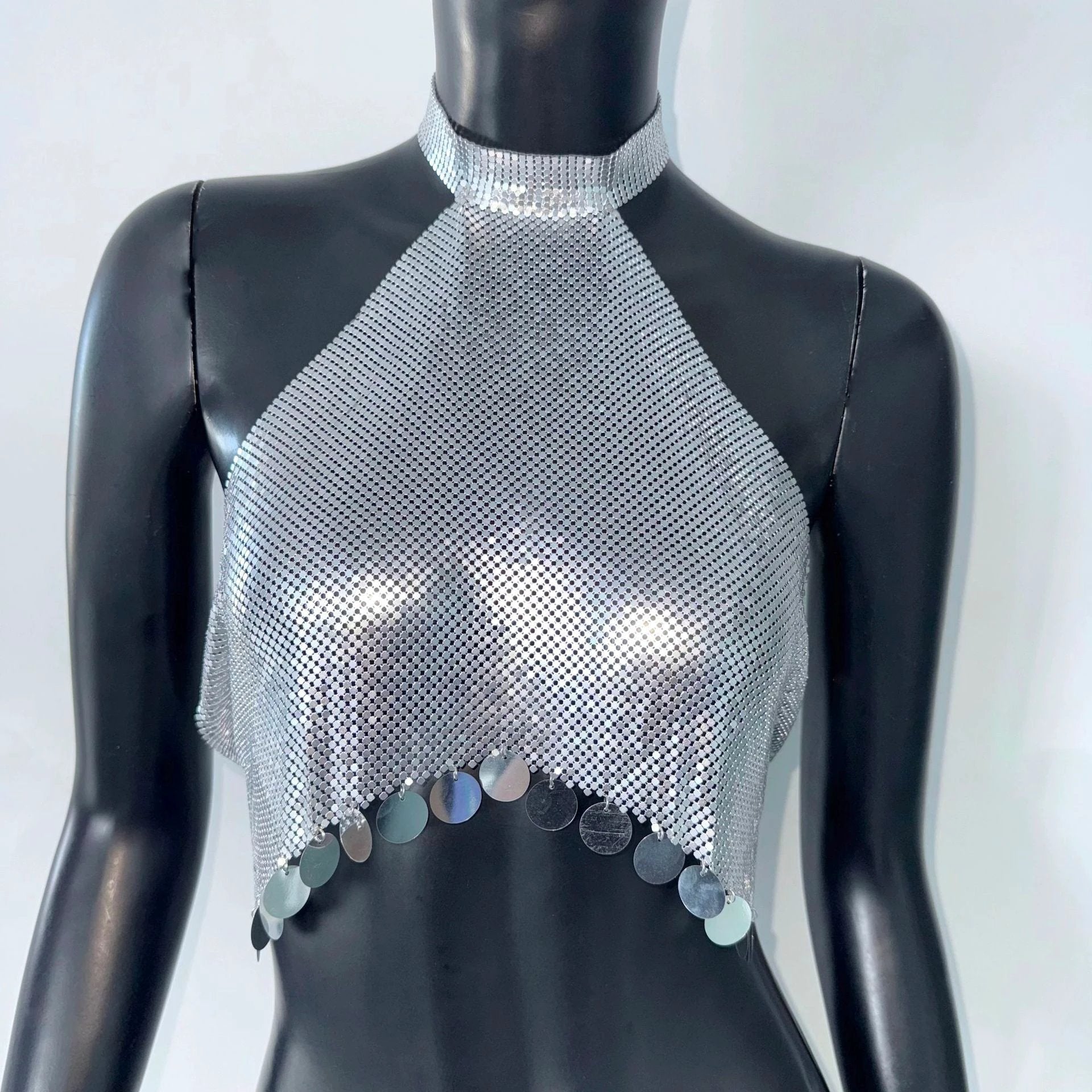 European And American Women's Sequins Halter Top