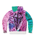 Dark Crystal Contrast Hem Zip Hoodie