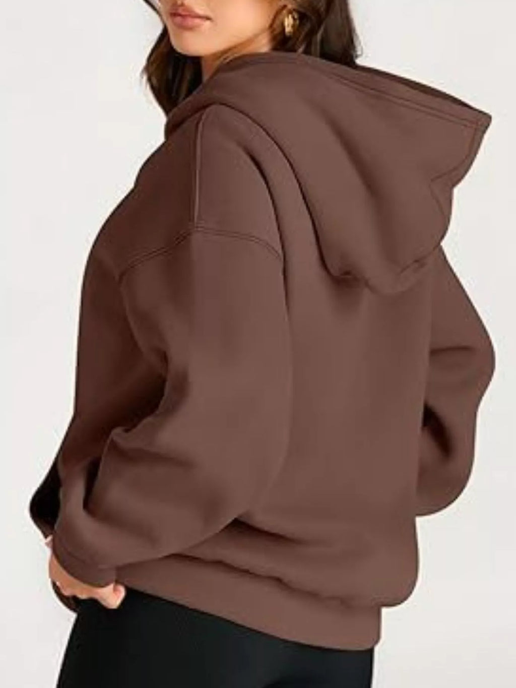 Women's Kangaroo Pocket Long Sleeve Hoodie Comfortable Pullover