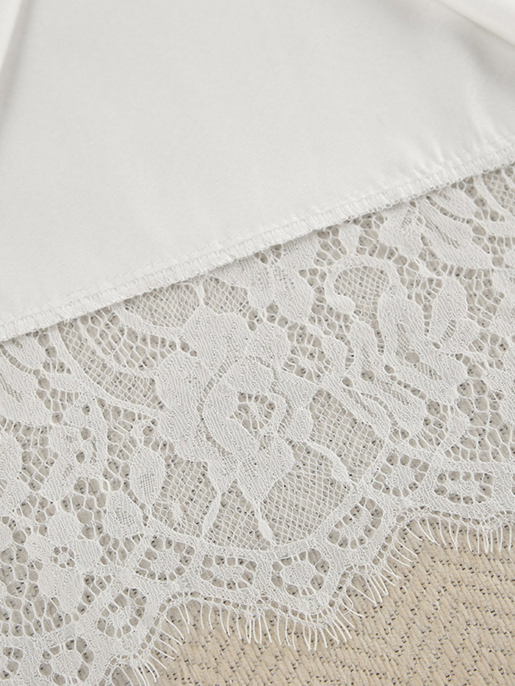 White Lace Trim 3-Piece Cami Cardigan and Shorts Lounge Set