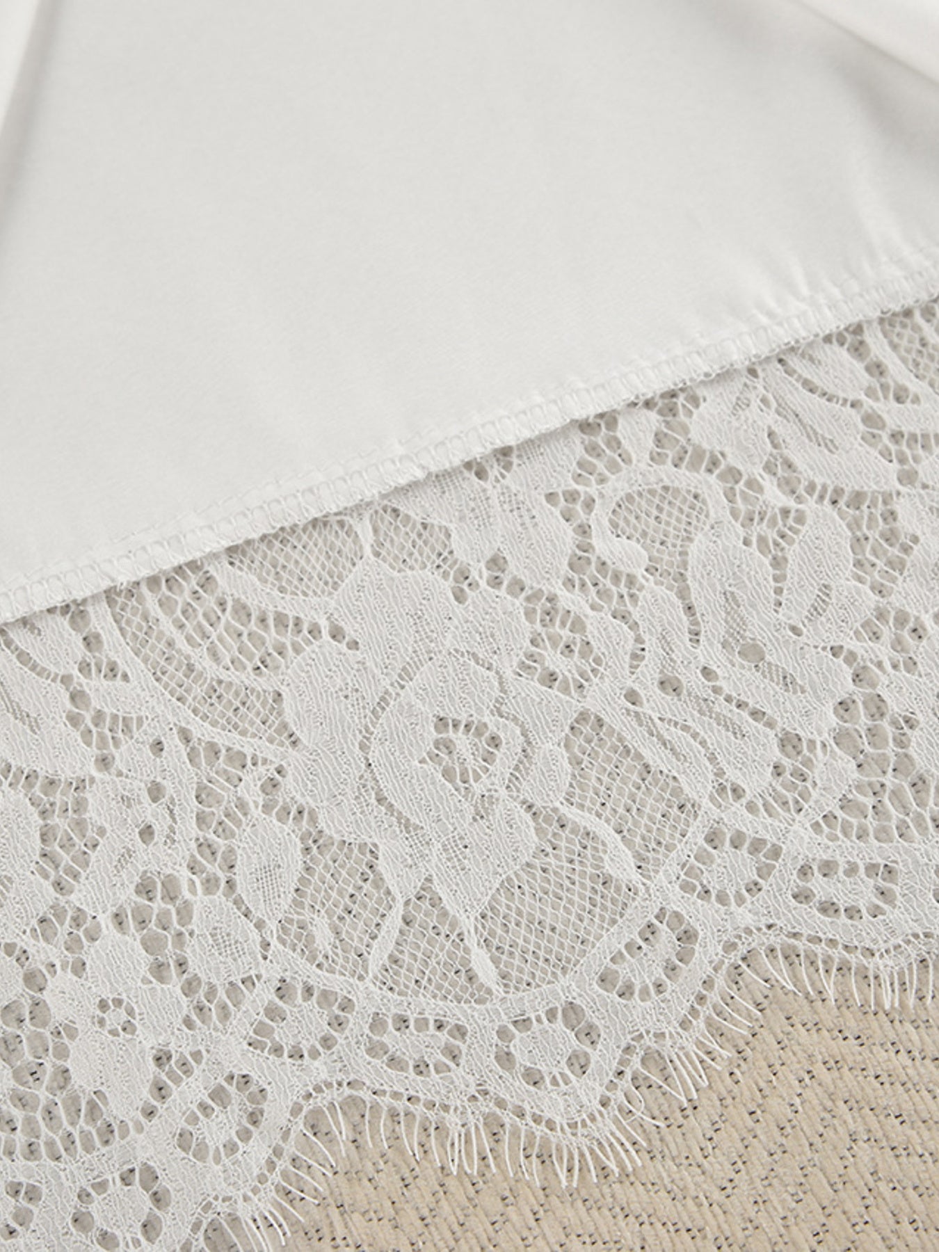 White Lace Trim 3-Piece Cami Cardigan and Shorts Lounge Set