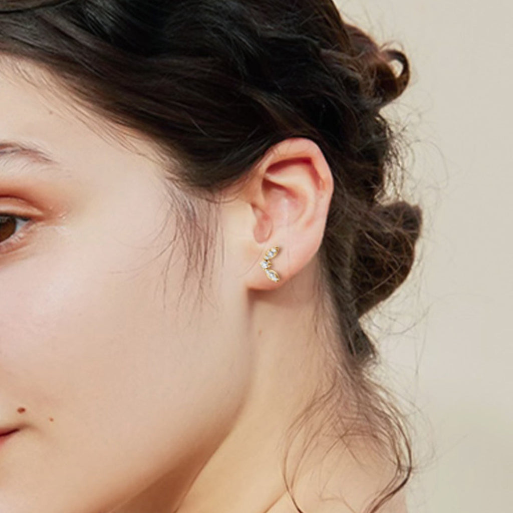 Sparkala™ Platinum-Plated Pure Sterling Silver Stud Earrings
