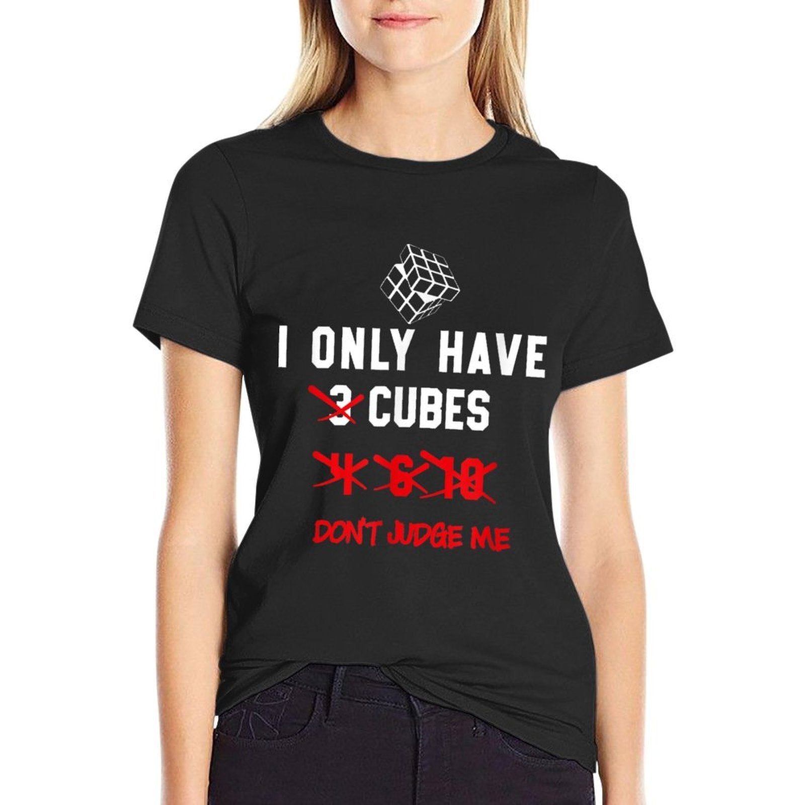 I Only Want Puzzle Cube Funny Speed Cubing Youth Math  Relaxed-fit T-Shirt