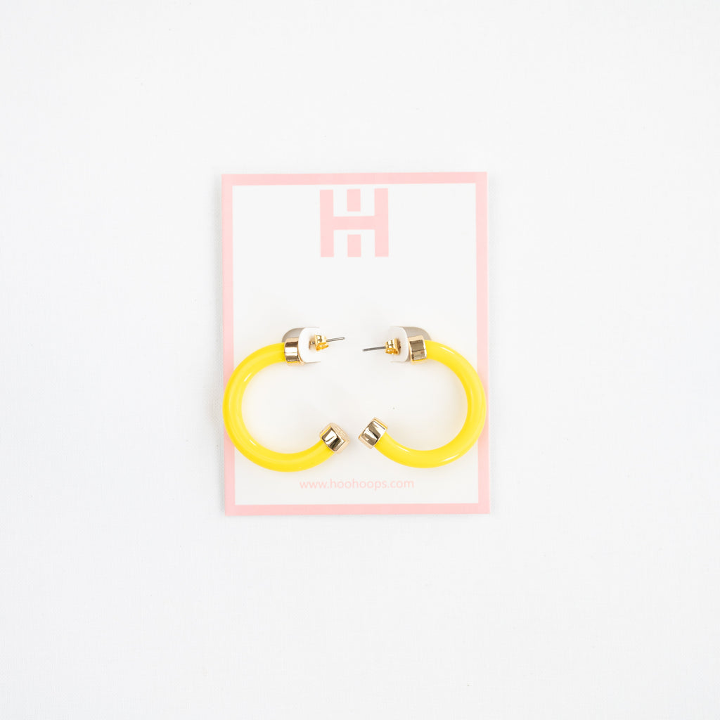 Yellow Mini Hoop Earrings