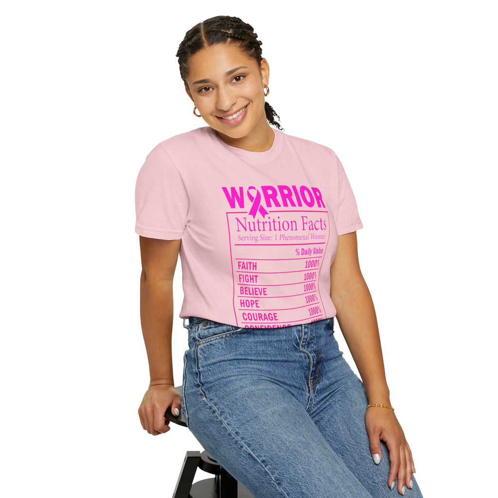 Warrior Nutrition Facts Breast Cancer Awareness Tee – Faith, Hope & Courage Edition