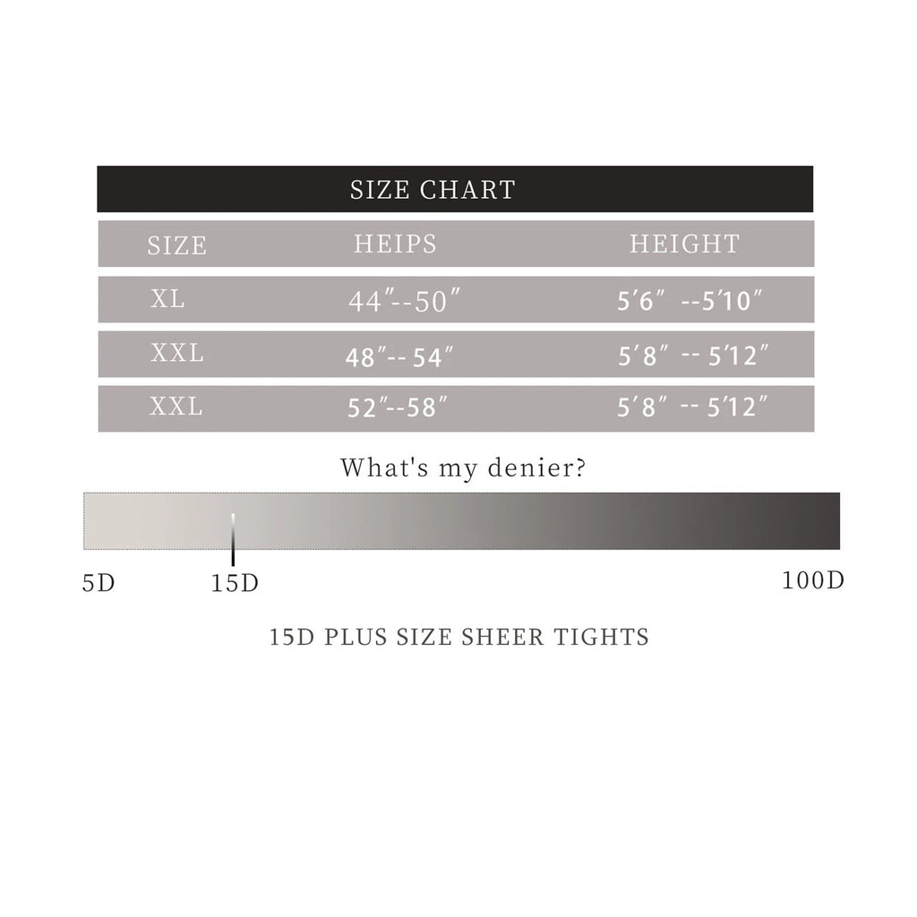 3 Pairs Plus Size Womens Sheer Tights 20D High Waist Control Top Pantyhose With Reinforced Toes