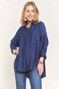 ADORA Button Down Linen Women's Blouse