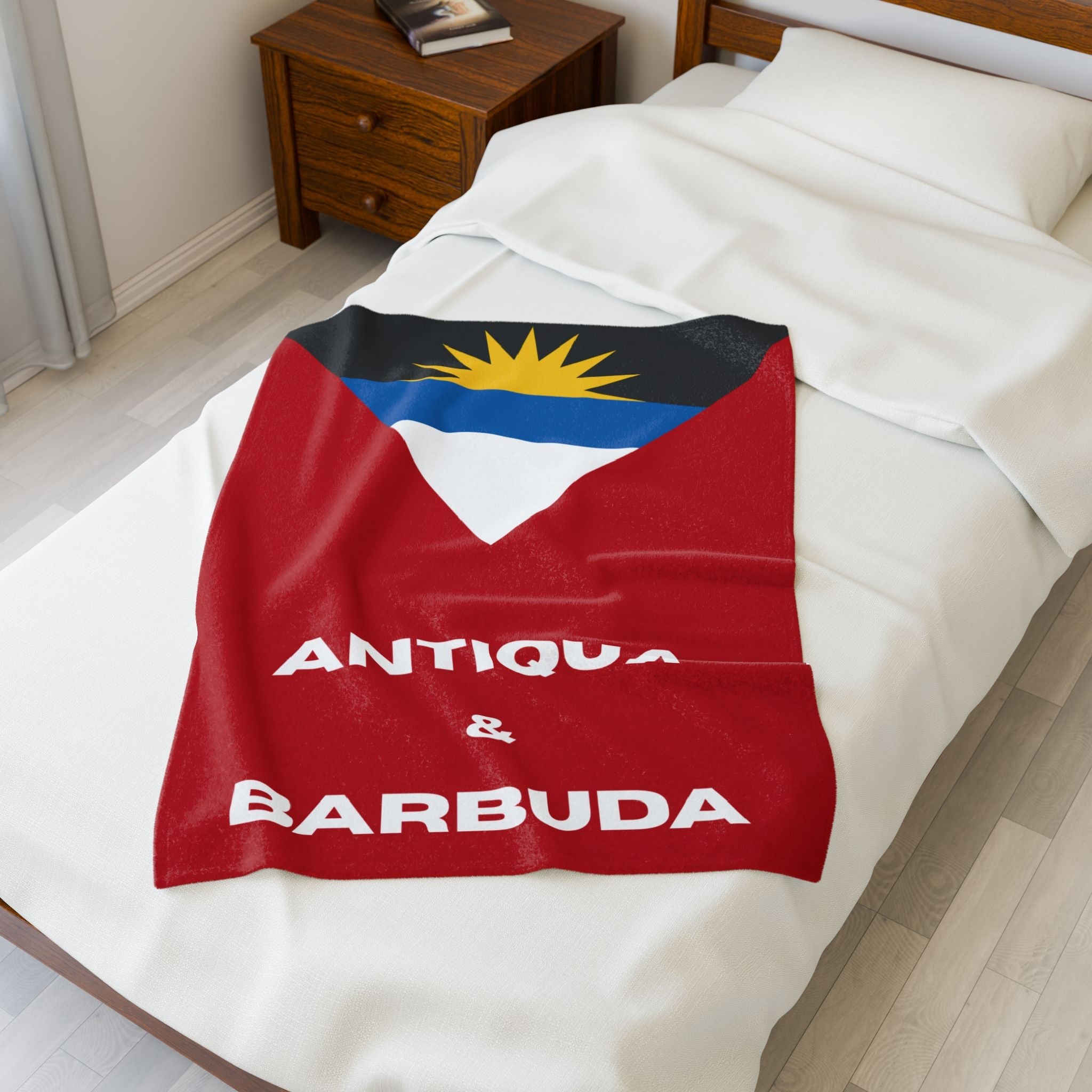 Antigua Barbuda Flag Velveteen Plush Blanket