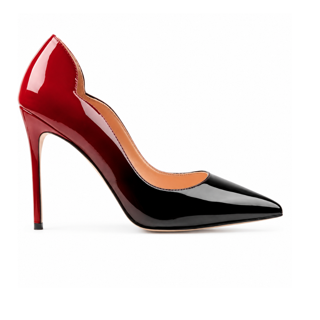 Rosalind - Ombre Black & Red Pump