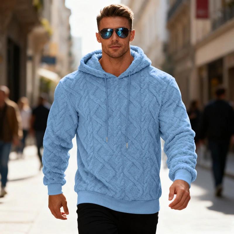 Men's Casual Heavy Double-sided Loose Pullover Hoodie