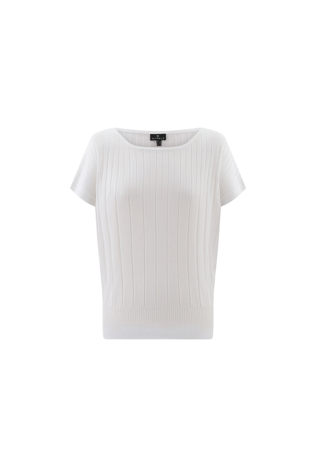 Marble Short Sleeve Knit Top