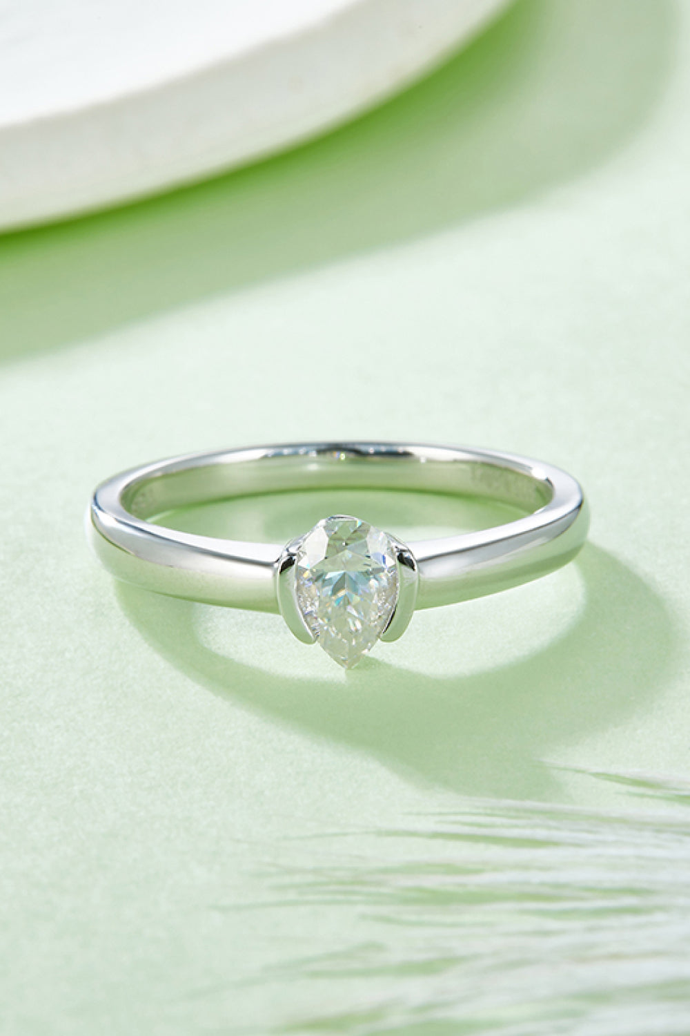 Brilliant Round Cut Sparkala™ Platinum Over Pure Sterling Silver Solitaire Ring