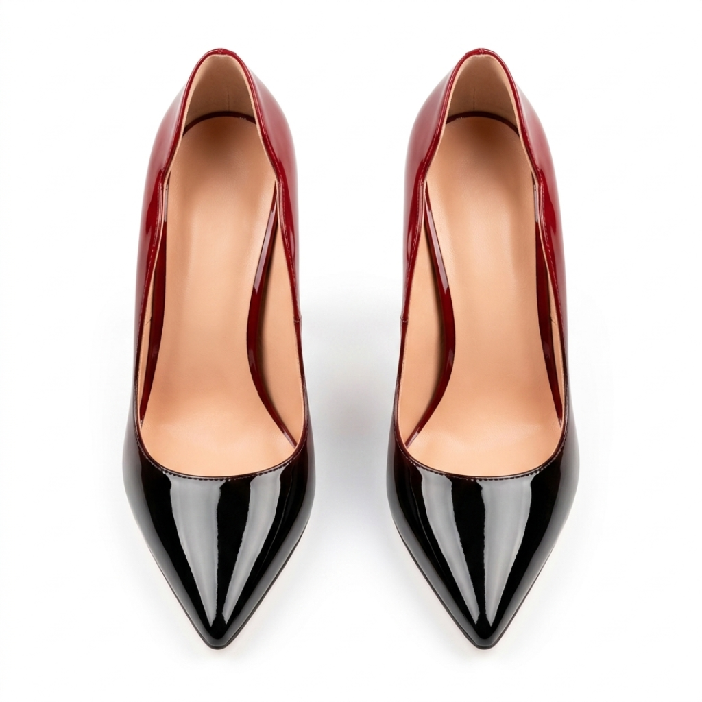 Rosalind - Ombre Black & Red Pump