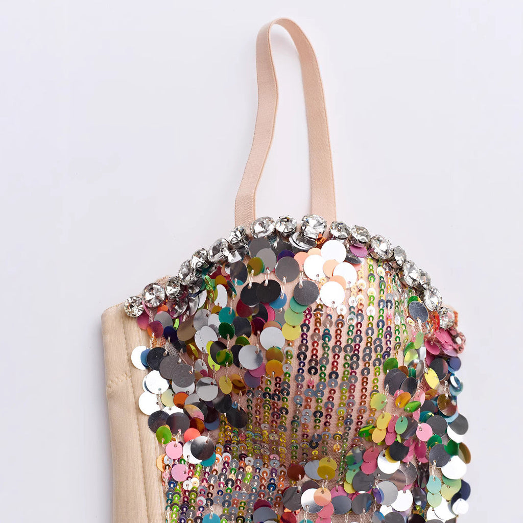Spaghetti Strap Bralette with Gathered Design