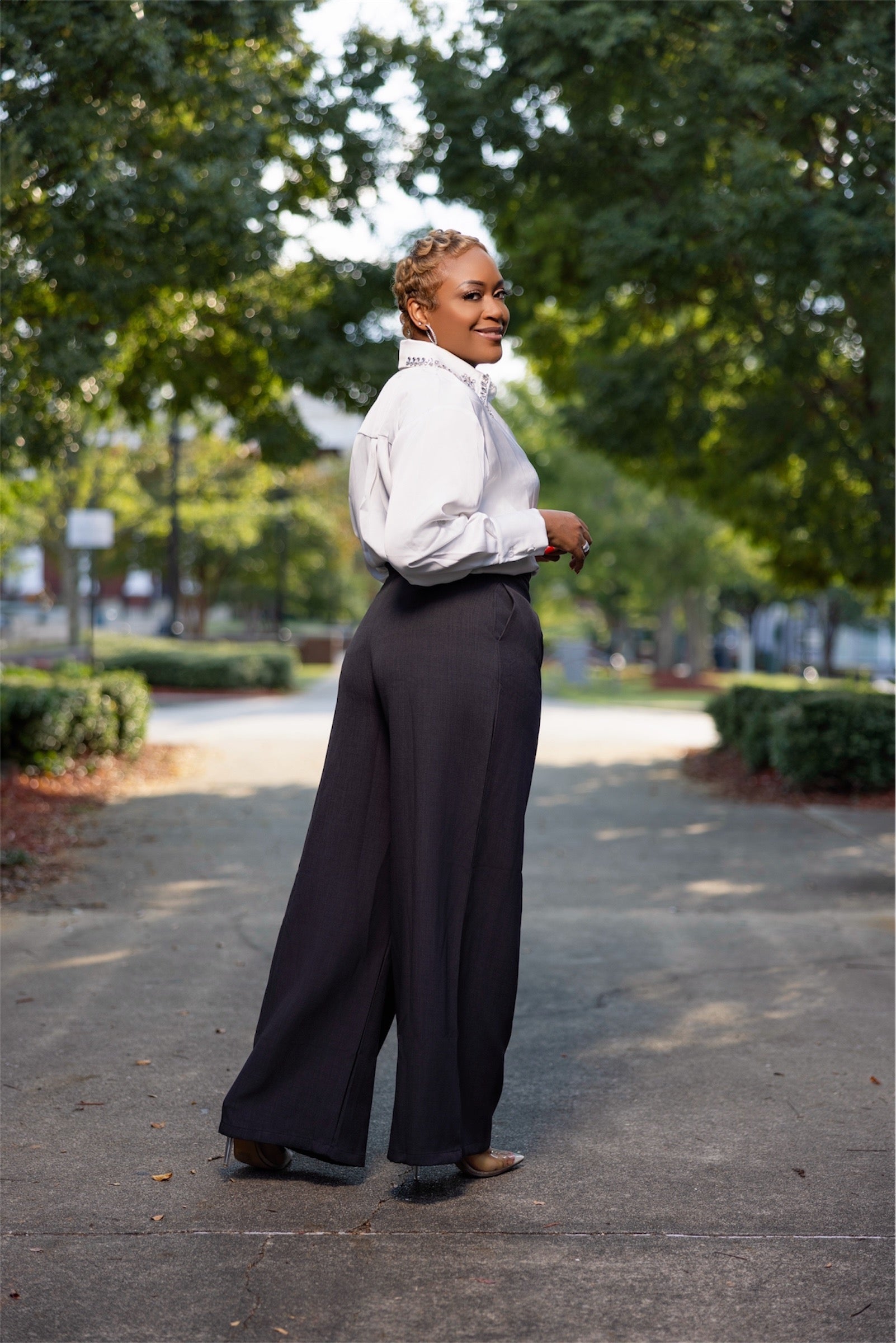 Wide Leg Werk Pants