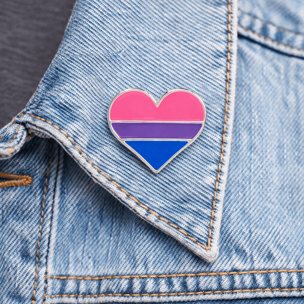 Bisexual Flag Heart Pins