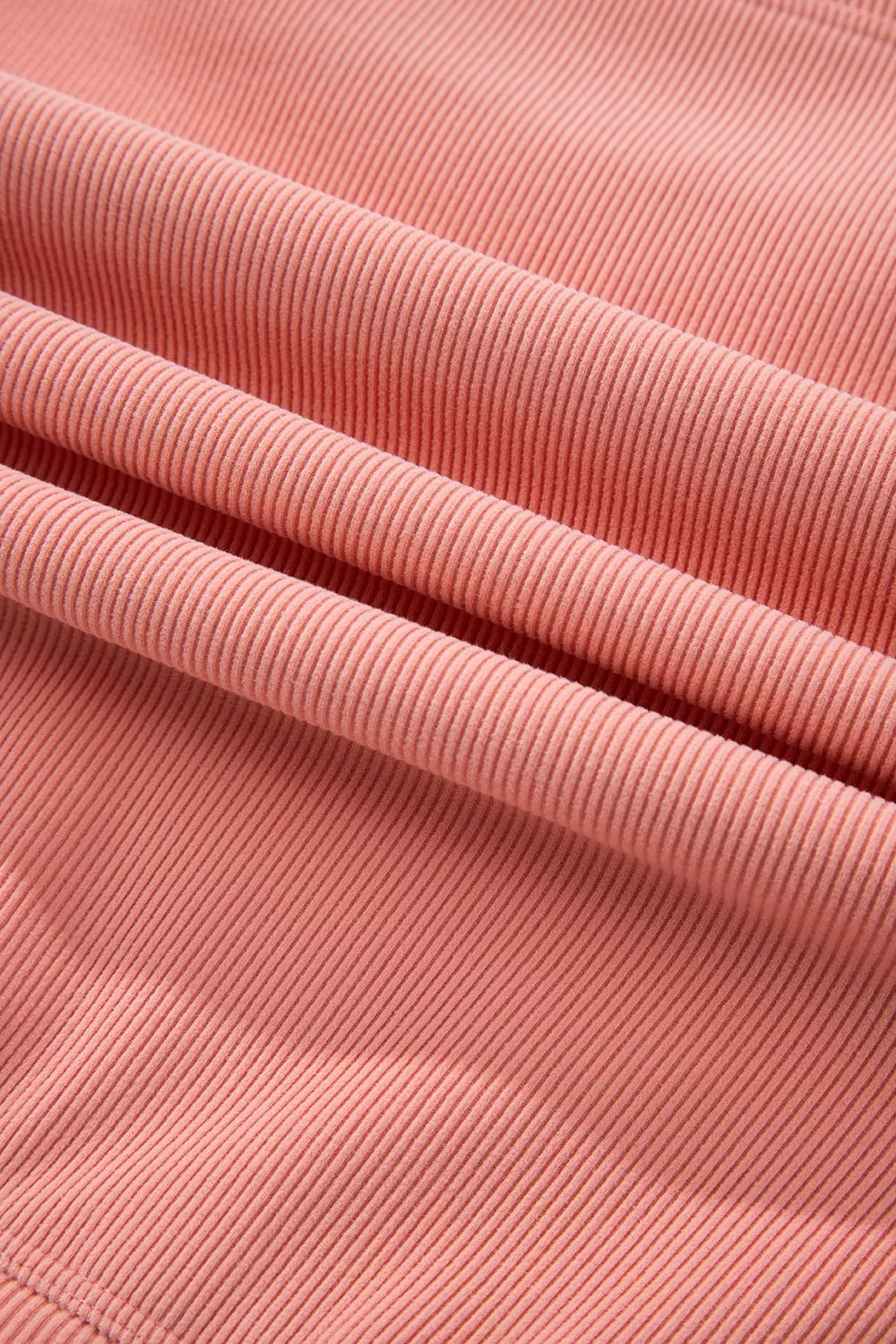 Women's Ribbed Round Neck Two-Piece Lounge Set with Pockets