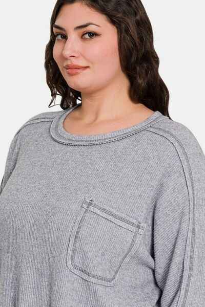 Contrast Stitching Sweatshirt