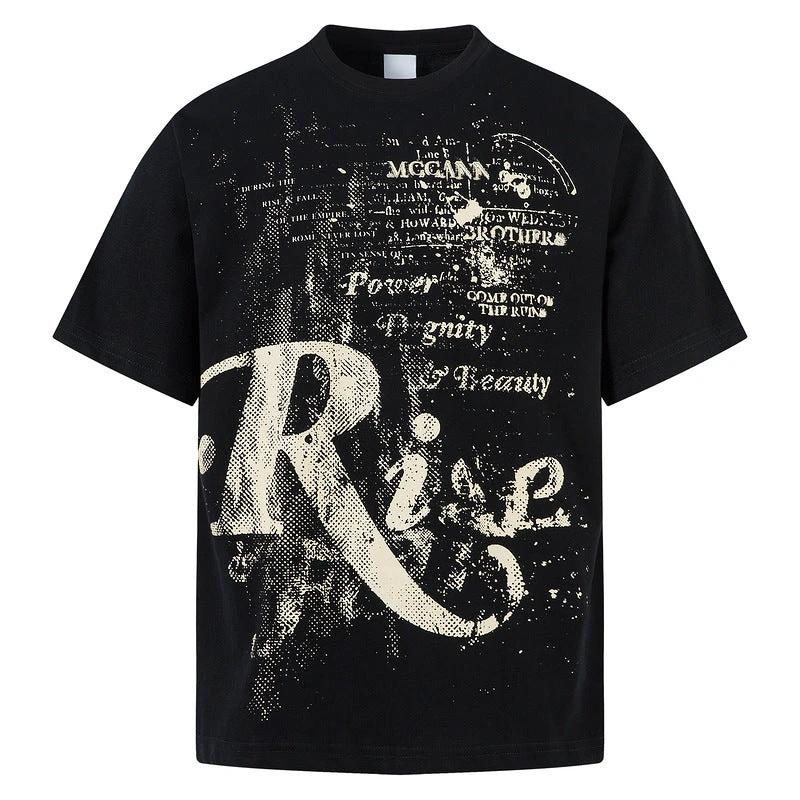 Men's And Women's Letter Printing Casual Couple's Tops