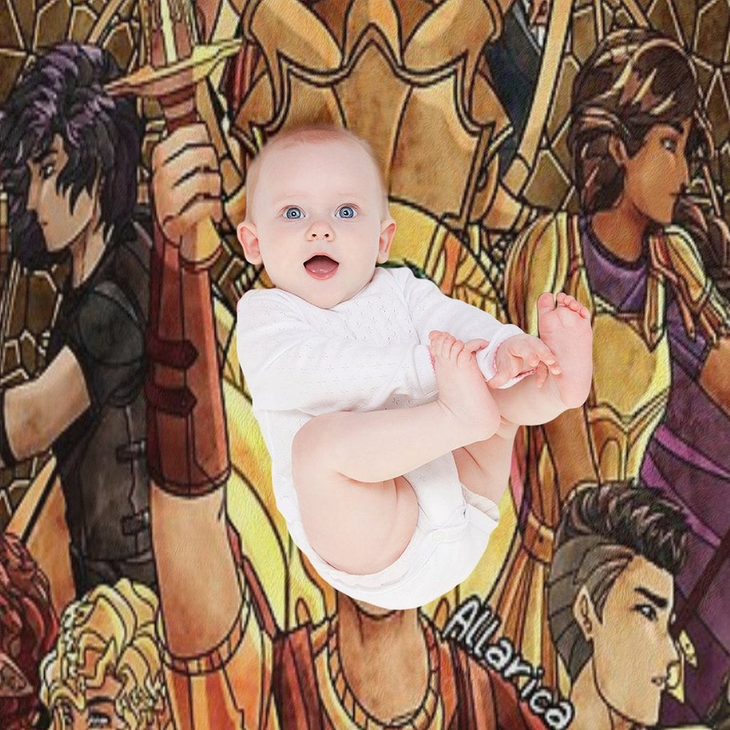 Percy Jackson Stained Glass Throw Blanket
