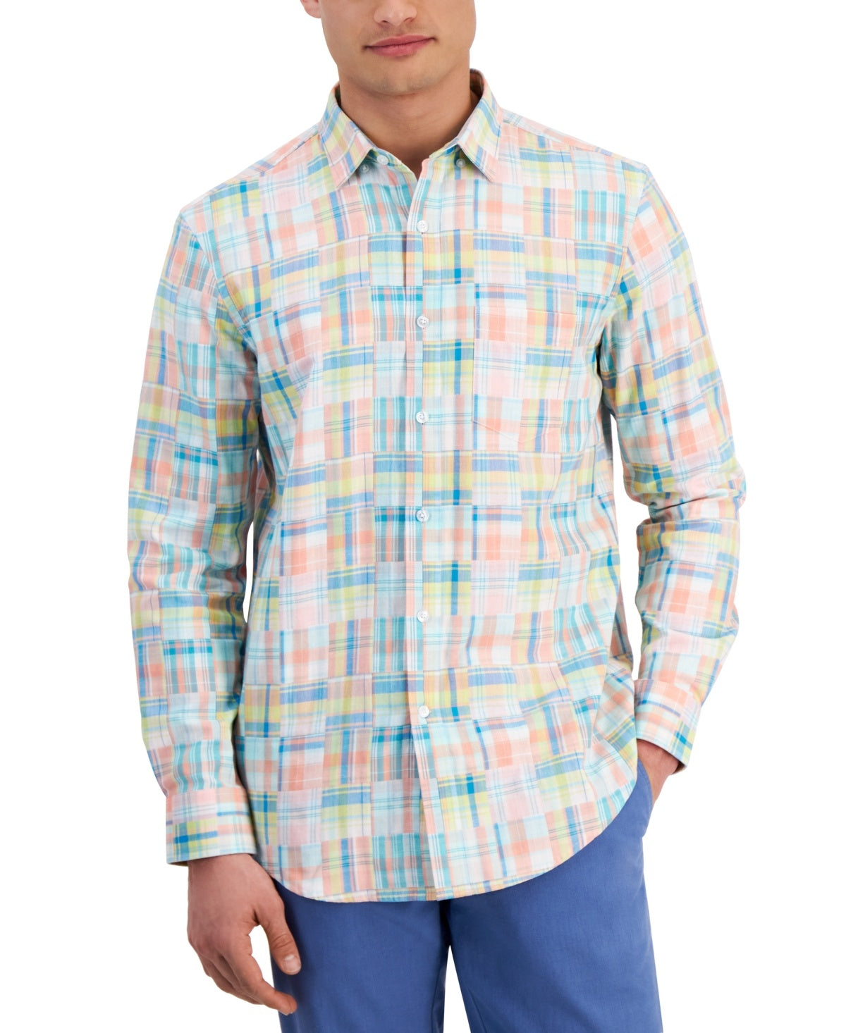 Club Room Mens Colorful Button up Shirt