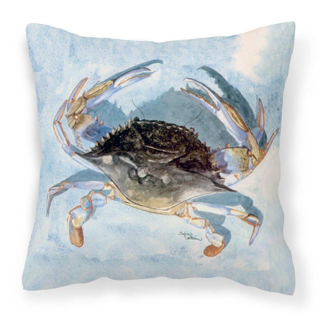 Blue Crab Throw Pillow - 14x14 Decorative Pillow – Art for Your Home & Patio 8011PW1414
