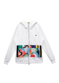Konus Men's Pocket Zip up Hoodie in White