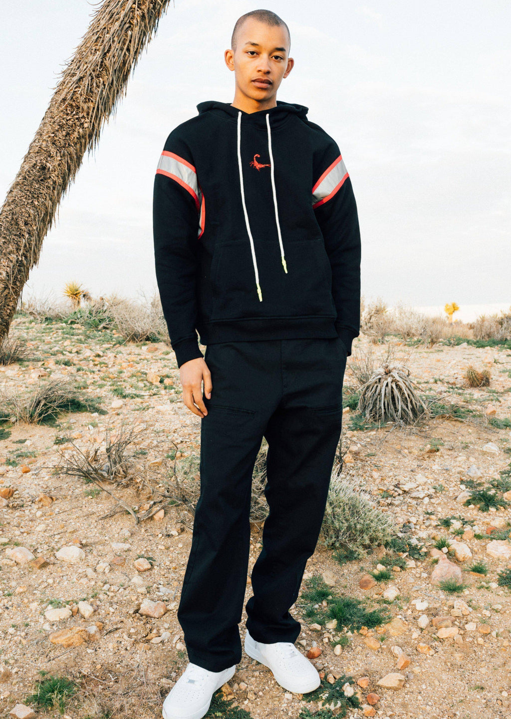 Men's Reflective Scorpion Pullover Hoodie in Black - Konus Brand