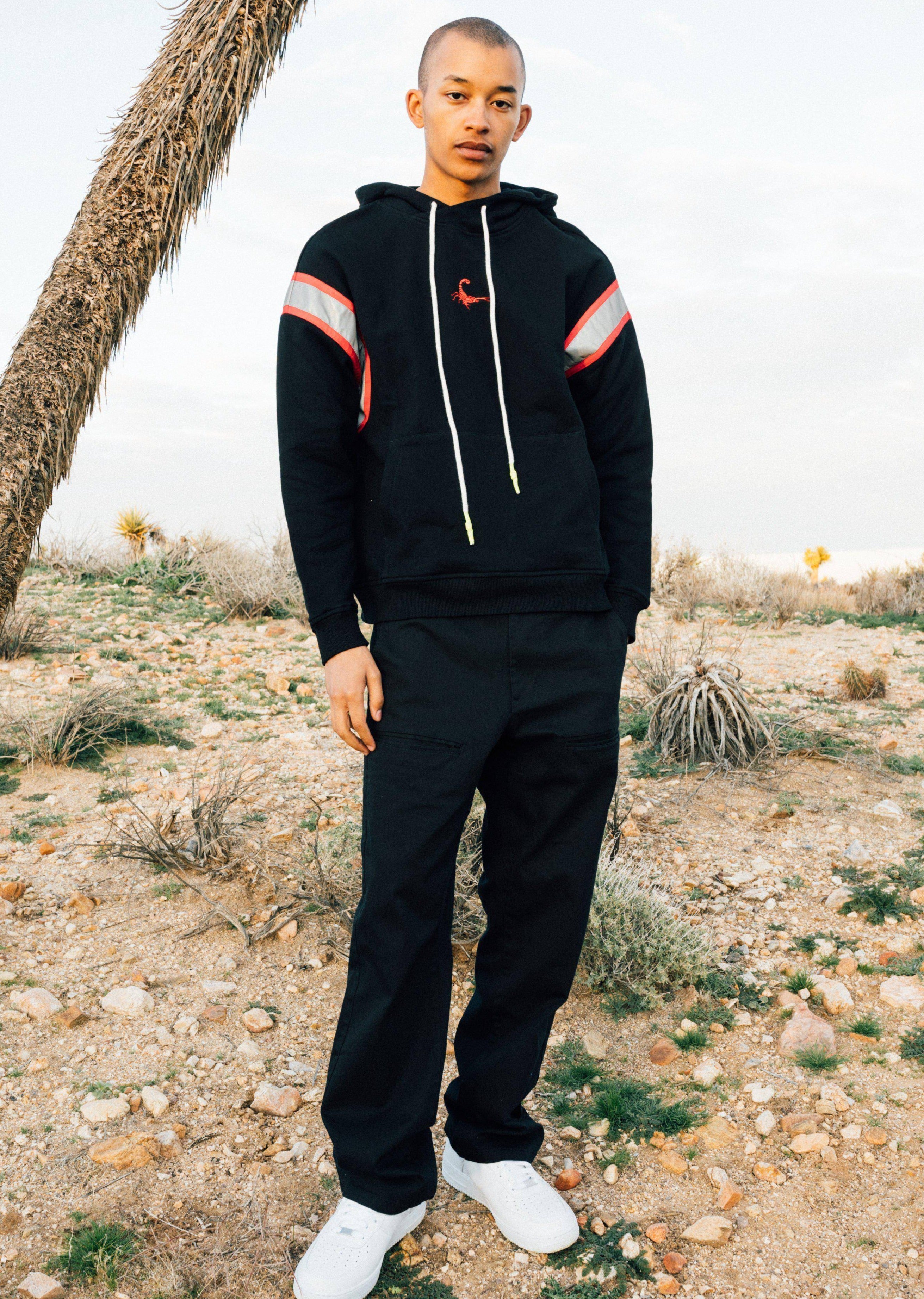 Men's Reflective Scorpion Pullover Hoodie in Black - Konus Brand