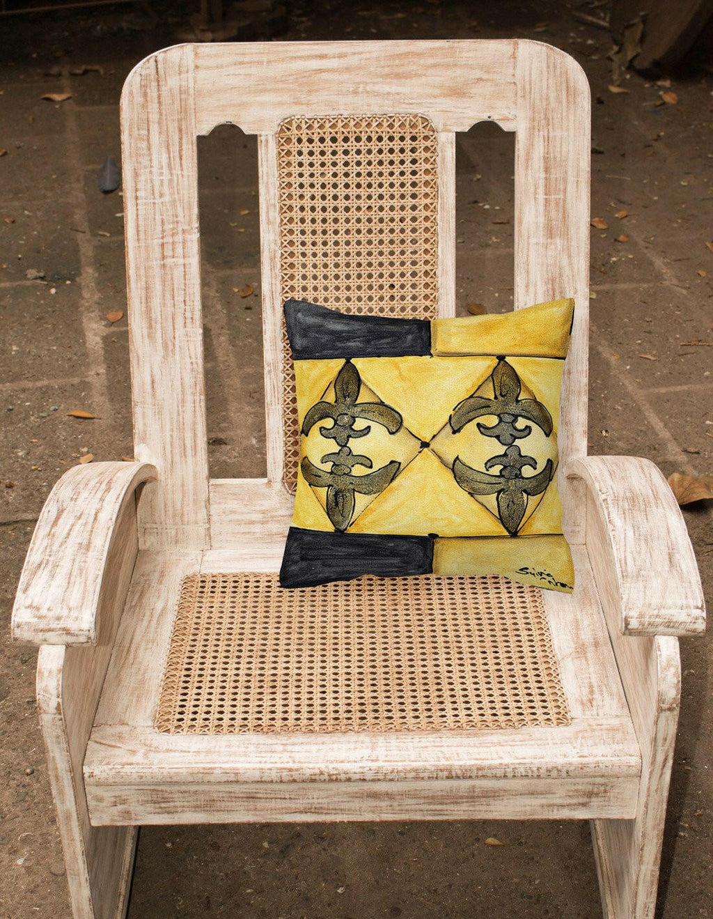 Fleur de lis Throw Pillow - 14x14 Decorative Pillow – Art for Your Home & Patio 8089PW1414