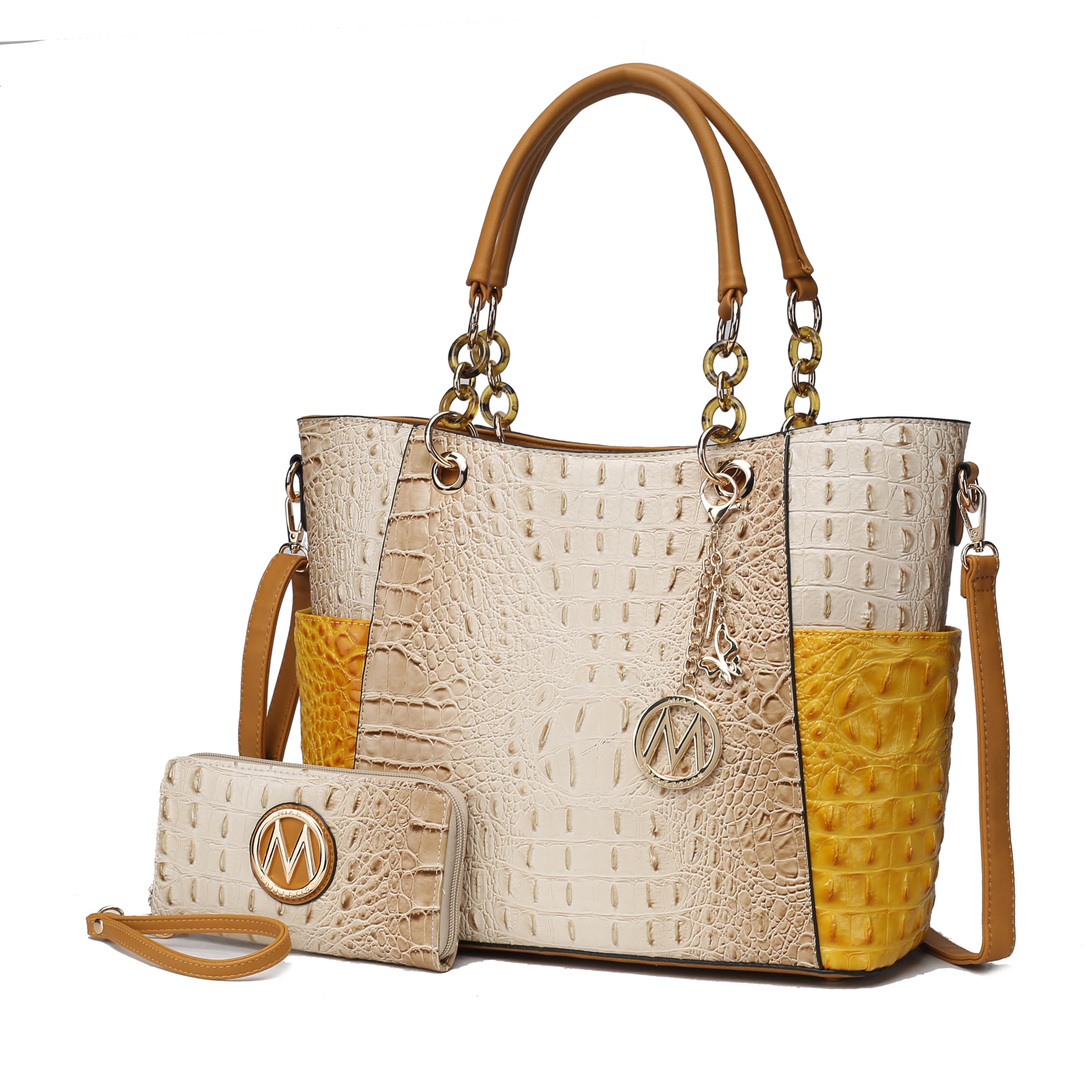 MKF Collection Tote Bag for Women, Handbag Set with Wallet-Top-Handle Bag Vegan Leather Purse by Mia K