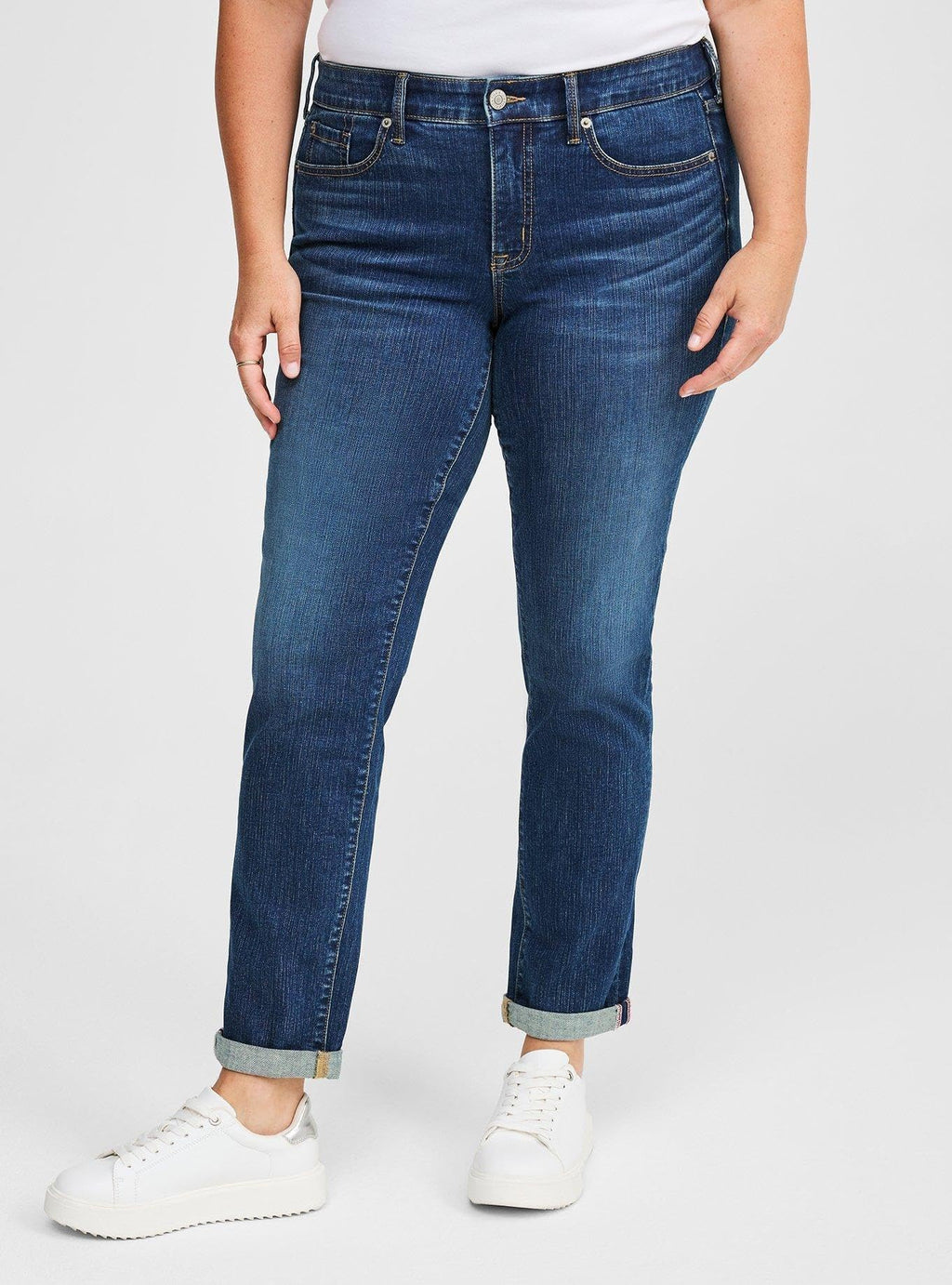 Torrid Women's Plus Size Perfect Boyfriend Mid-Rise Jean